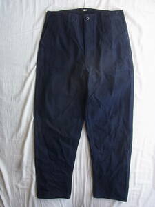 NIGEL CABOURN 　ナイジェル ケーボン 　ミリタリーディティール　濃色インディゴ染め パンツ　サイズ 34 日本製
