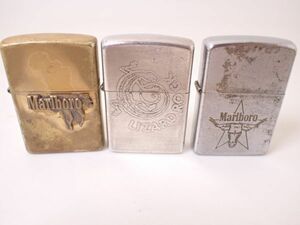 レア ZIPPO ジッポー Marlboro マールボロ 3個セット リザード ジャンク drt2409