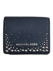 MICHAEL KORS◆2つ折り財布/-/NVY/レディース