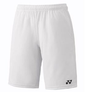 【KCM】Z-yonex-43-S★展示品【ヨネックス】ニットハーフパンツ(フィットスタイル) ユニセックス テニス バドミントン 15080　ホワイト　S