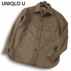 美品★ UNIQLO U ユニクロ ユー ルメール 秋冬★ 長袖 フリース CPOシャツ ジャケット Sz.M　メンズ　I4T03219_A#N