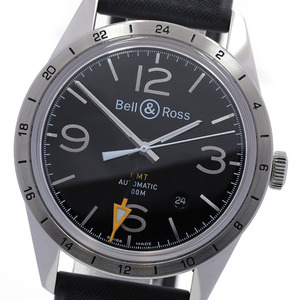 ベル＆ロス Bell＆Ross BRV123-BL-GMT ヴィンテージ GMT 自動巻き メンズ 極美品 保証書付き_843495