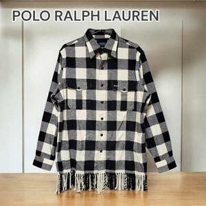 POLO RALPH LAUREN シャツ チェック柄 フリンジ付き