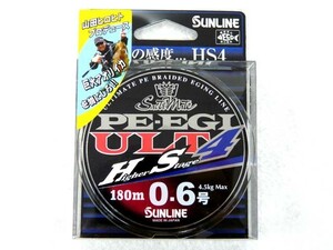 サンライン(SUNLINE) ソルティメイト(SaltiMate) PE EGI ULT HS4 0.6号 180m マルチカラー PEライン 9.9ｌｂ 4ブレイド 4X 4本編み 4本組