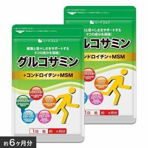 2型コラーゲン配合 グルコサミン コンドロイチン MSM 約6ヶ月分コンドロイチン サプリメント 健康食品シードコムス、