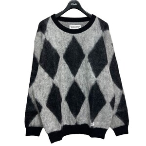 ワコマリア WACKO MARIA　 2023AW DIAMOND MOHAIR CREW NECK SWEATER 商品番号：8071000129703-071S-SWM