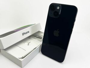 1円スタート★極美品 Apple iPhone14 アップル アイフォン 128GB Midnight ミッドナイト MPUD3J/A バッテリ100% SIMフリー 動作品★