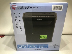 【未使用】 アイリスオーヤマ アイリスオーヤマ株式会社 シュレッダー P5GCX