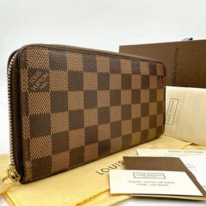 3773【超 極美品/箱・布袋等一式付】LOUIS VUITTON ルイヴィトン ダミエ ジッピーウォレット ラウンドファスナー 長財布 N60015/CA4191