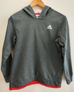 1円から売り切りスタート・・adidas アディダス 150 子供 キッズ 男女兼用 パーカー グレー20230922 kmgitke sm 202 0913