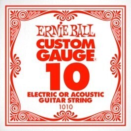 アーニーボール アコギ弦 / エレキギター弦 バラ 1本 ゲージ：010 1010 PLAIN STEEL ギター 弦 バラ売り ERNIE BALL