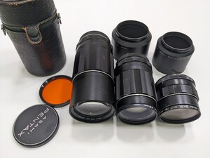 【1円～売切り】ASAHI PENTAX Super-Takumar ３本セット 1.8/55　3.5/135　4/200　現状品