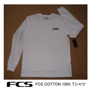 送料無料▲FCS COTTON 100% 長袖Tシャツ　S・白　(新品)