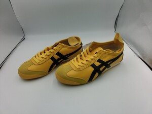 K【K19-13】【60サイズ】▲Onitsuka Tiger MEXICO 66/DL408/27cm/イエロー・ブラック/スニーカー/メンズ