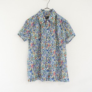 【美品定価2.3万】アーペーセー A.P.C.*CHEMISETTE CLEO 21P 花柄プリントシャツ*34薄手ブラウスシボブルー(27-2407-43)【60H42】