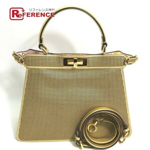 美品 FENDI フェンディ 8BN321 FENDACE フェンダーチェ ピーカブー ISEEU ミディアム 2WAY ショルダーバッグ カバン ヴェルサーチ 【中古】