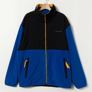 【1円スタート】 Columbia コロンビア フリースジャケット XL ベルモントリバーフルジップ アウター ジャンパー ブルー ブラック ブルゾン