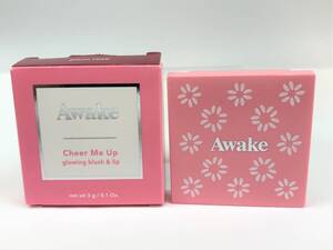 【未使用/保管品】アウェイク Awake チアミーアップ グロウイング ブラッシュ＆リップ〈チーク＆リップカラー〉 01 plum rose #204524-52