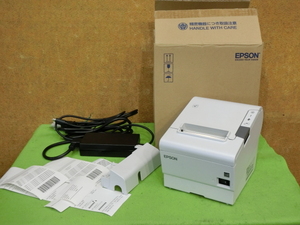 [A19564] EPSON TM-T88VI 印字幅：80mm幅 サーマルレシートプリンタ USB／有線LAN／シリアル接続 ◎簡易印字チェック済み