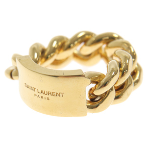 SAINT LAURENT PARIS サンローランパリ BAGUE CHAINE GOURMET チャンキー チェーン リング ゴールド