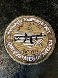 新品ワッペン】Tyranny Response Unit / NRA: USA専制政治対抗部隊: 全米ライフル協会 タクティカル tactical 民兵 militia 愛国者patriot