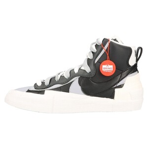 NIKE ナイキ×Sacai BLAZER MID BV0072-002 サカイ ブレーザーミッド ミッドカットスニーカー US6.5/24.5cm ホワイト/グレー