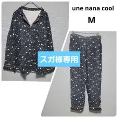 【une nana cool】ウンナナクール パジャマ (M) ネイビー うさぎ