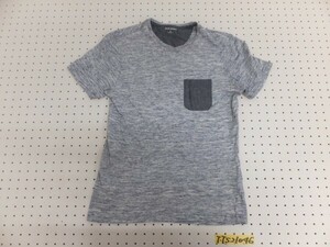 BANANA REPUBLIC バナナリパブリック メンズ 胸ポケット 半袖Tシャツ 小さいサイズ XS 杢紺