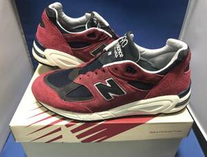 USA製 NEW BALANCE M990AD2 28.0cm ニューバランス バーガンディ/ネイビー/ブラック