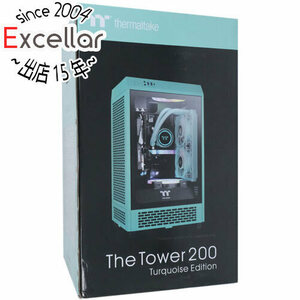 Thermaltake ミニタワー型PCケース The Tower 200 Turquoise CA-1X9-00SBWN-00 ターコイズ [管理:1000028288]