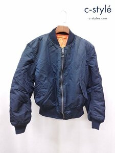 Q415c [人気] ALPHA INDUSTRIES アルファインダストリーズ MA-1 フライトジャケット L ネイビー | アウター Q