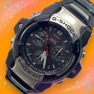 美品 稼働品 カシオ CASIO Gショック G-SHOCK ジーズ GIEZ メンズ腕時計 スモセコ デイト 防水 ブラック文字盤 ソーラー電波 GS-1000J