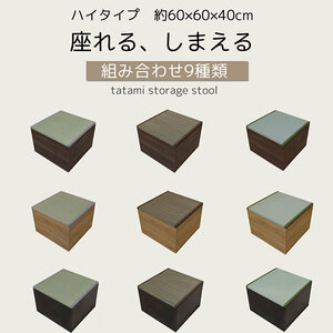 【送料無料】快適健康生活！畳収納ボックス ハイタイプ 樹脂製 60x60x42 BR