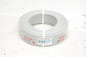 ■2024年3月■未使用■ YAZAKI ヤザキ VVFケーブル (PbF) 200マーク 3x2.0mm 100m 16kg 黒赤緑 I