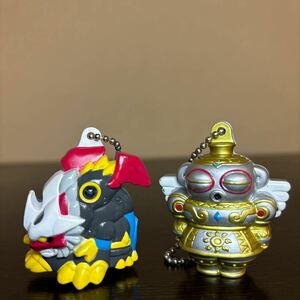 デジモン ライト キーホルダー 2種 中古品 インペリアルドラモン ドラゴンモード シャッコウモン デジモンアドベンチャー フィギュア