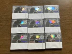 新品 未開封 MD Victor CLEAR 80分 9枚 記録媒体 当時物 廃盤 レトロ minidisc ミニディスク レア 平成 昭和 ビクター