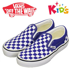 VANS (ヴァンズ バンズ) Kids VN000D0JCG4 Classic Slip-On クラシックスリッポン キッズスニーカー Color Theory Checkerboard Surf The W