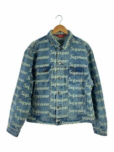 Supreme◆21SS/Frayed Logos Denim Trucker Jacket/L/デニム/IDG/総柄//