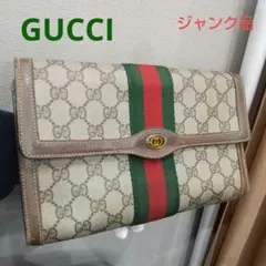 ジャンク品 グッチ オールドグッチ シェリーライン セカンドバッグ