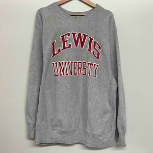 Champion REVERSE WEAVE 80s LEWIS UNIVERSITY SWEATSHIRT チャンピオン リバースウィーブ ラバープリント サイズXXL