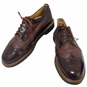 ※YM1 Dr.Martens(ドクターマーチン) レザーシューズ ロングウイングチップ メダリオン 5ホール バーガンディ 表記10 29cm