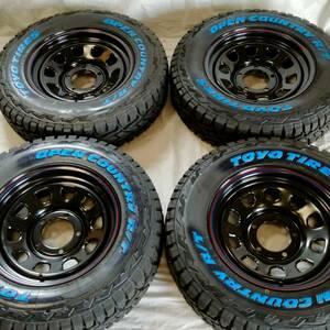 新品 デイトナ 16-5.5J-20 5-139.7 ブラック タイヤ付4本SET 185/85R16 トーヨーOPENCOUNTRY R/T ジムニー (W2247)