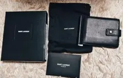 SAINT LAURENT ブラック 二つ折り財布　マネークリップ