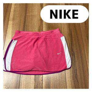 NIKE ナイキ DRY FIT ドライフィット スカート スコート トレーニング ランニング スポーツ ピンク レディース サイズL 玉mc1766