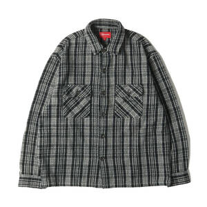 Supreme シュプリーム 22AW ヘビー チェック フランネル シャツジャケット (Heavy Flannel Shirt Jacket) ブラック×チャコール M