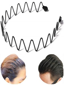 レディース アクセサリー ヘアアクセサリー メタリックスポーツヘアバンド ヘアアクセサリー ウェーブデザイン 1個入り