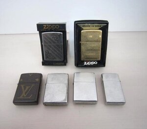 [迅速対応]★火花OK★ Zippo ジッポー ライター まとめ売り 6個セット シルバー/ゴールド/無地 喫煙具 現状品 331-G4