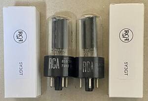 ■USED37924■ 整流管 RCA 5Y3GT（ブラックプレート、ボトムゲッター）２本セット