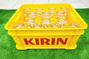 昭和レトロ KIRIN キリン ビール ジョッキ グラス ケース 14個セット 宴会 業務用 希少 レア 領収書