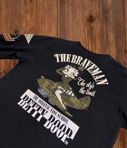 THE BRAVEMAN×BETTY BOOP　刺繍　長袖Tシャツ★Sサイズ★